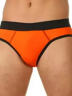 Хлопковые брифы с добавлением лайкры оранжевого цвета E5 Underwear RT26575